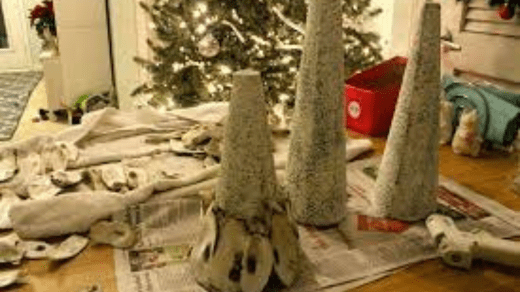 How to make an oyster shell christmas tree