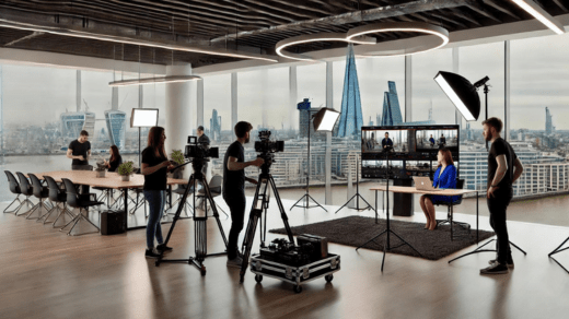 create wide image about "corporate video, production london, video production london, uk b2b video company, video production agency london, business video production experts