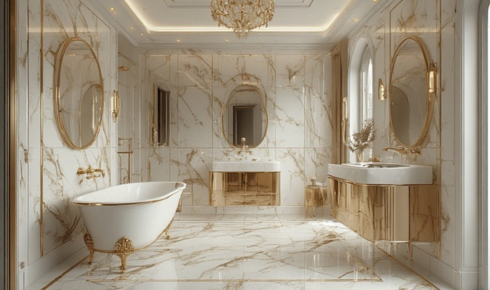 luxury marble bathroom tile